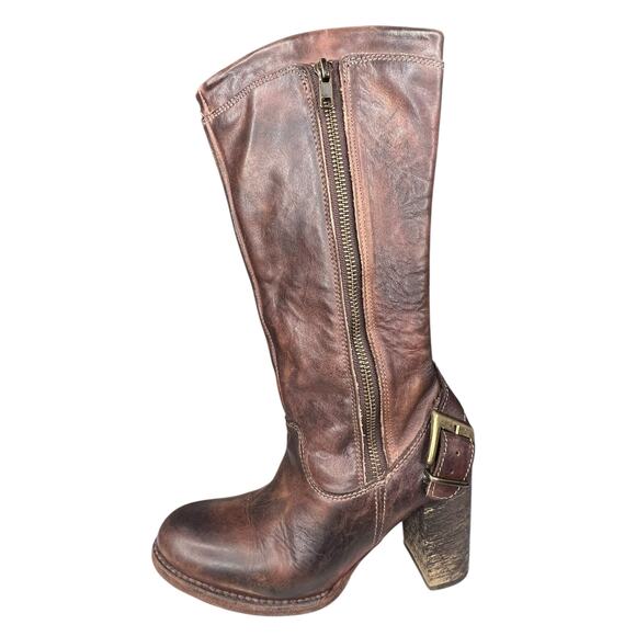 Bed Stu Women’s Fate Brown Distressed Riding Boot Size US 6 - Picture 3 of 13